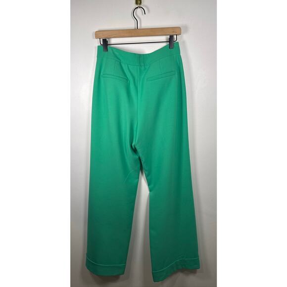 alice + olivia Dylan Cuff Pant in Mint Kelly Green Wide Leg Pants US 4 - Picture 6 of 8
